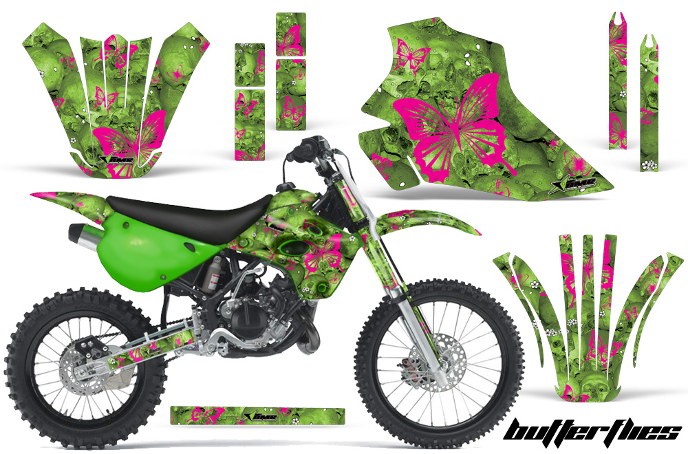 Kawasaki KX80 KX100 95-97 Graphics Kit Butterflies PG CK